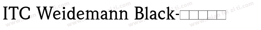 ITC Weidemann Black字体转换